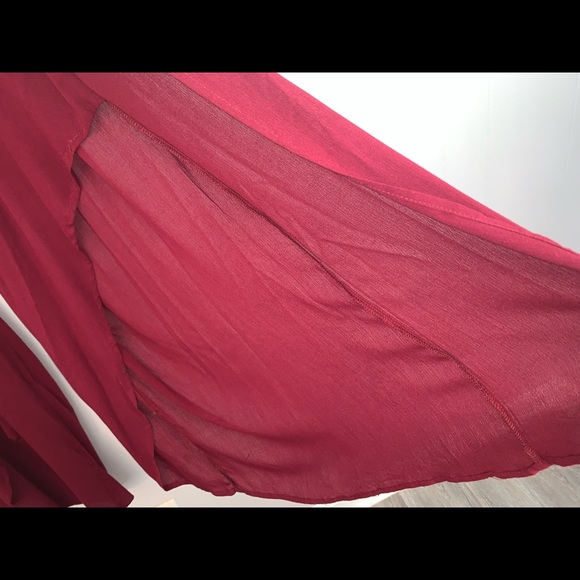 Jolt Kimono & Living Doll Split Pants Wine Size 3X - Picture 12 of 16